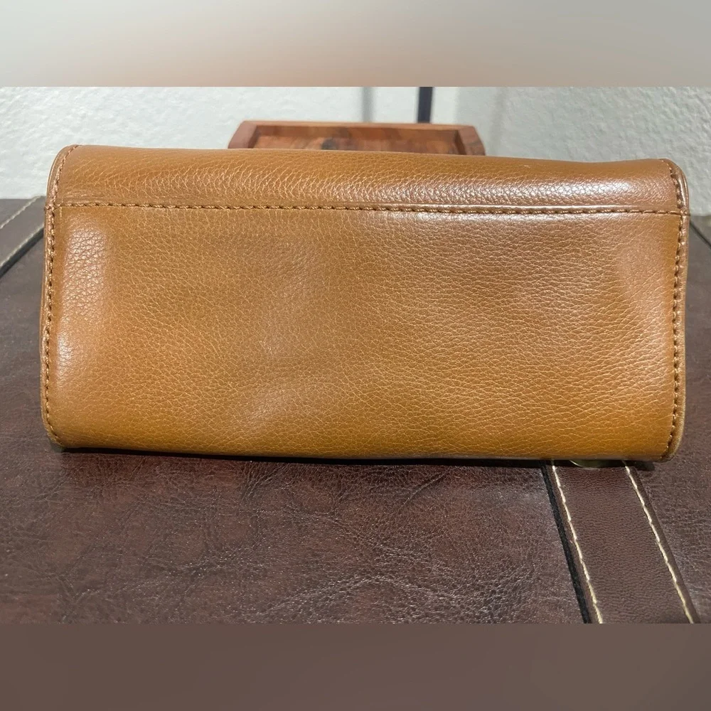 Michael Kors Cognac Leather Buckle Continental Wallet - Picture 3 of 8
